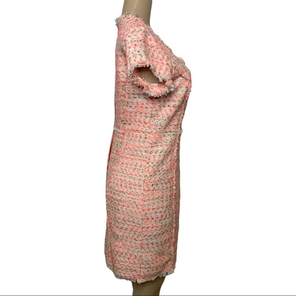 NANETTE LEPORE Neon Boucle Tweed Dress Pink NWT 8 - Picture 5 of 12